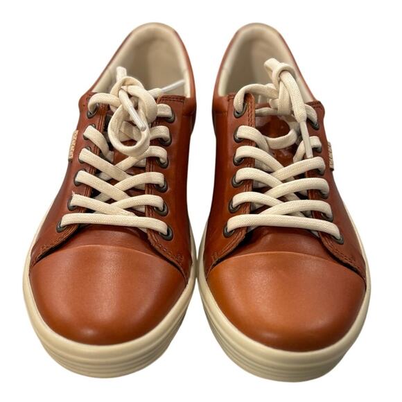 ECCO Women's Soft 7 Tie Fashion Sneaker Cognac 4-4.5 - Picture 3 of 9